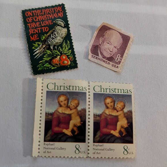 Random Old United States Postal Stamps, Non-Denominated and 1¢ -13¢ and $3 Group - Picture 6 of 13
